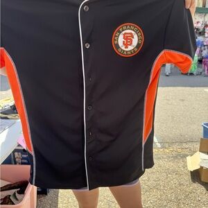 San Francisco Giants Black and Orange Men's Shirt
